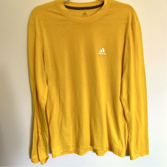 adidas Tops Adidas Yellow Dot Long Sleeve Tee Poshmark